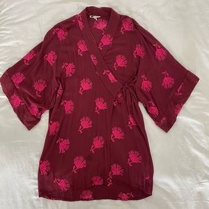Anthropologie | floreat kimono wrap dress